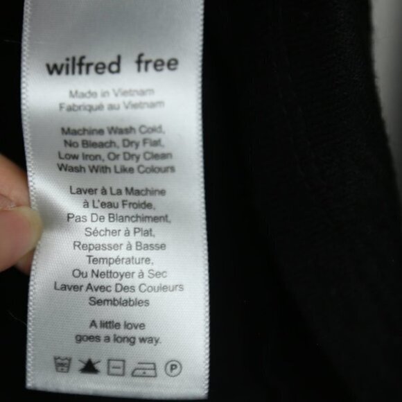 ARITZIA Wilfred Free Arrington Cold Shoulder Top Black Size Medium - Picture 7 of 7